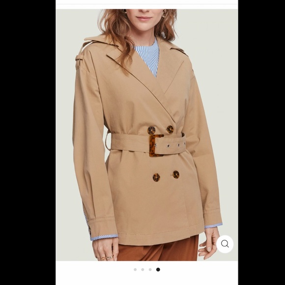 Scotch & Soda Short Trench Coat - Picture 8 of 9